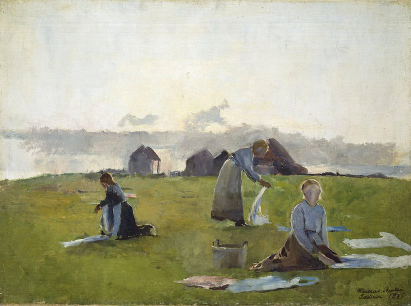 Drying the Laundry by Harriet Backer — Oil Painting Reproduction