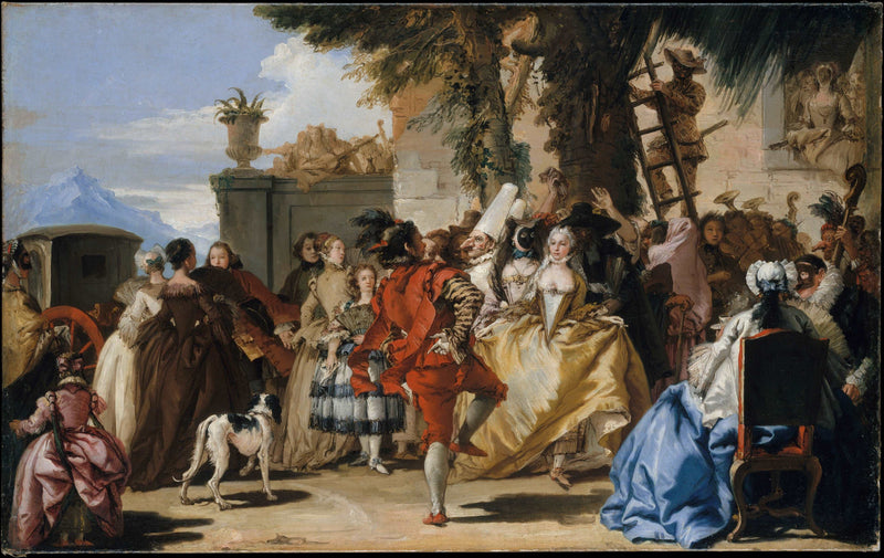 A dance in the country by Giovanni Domenico Tiepolo — Oil Painting Reproduction