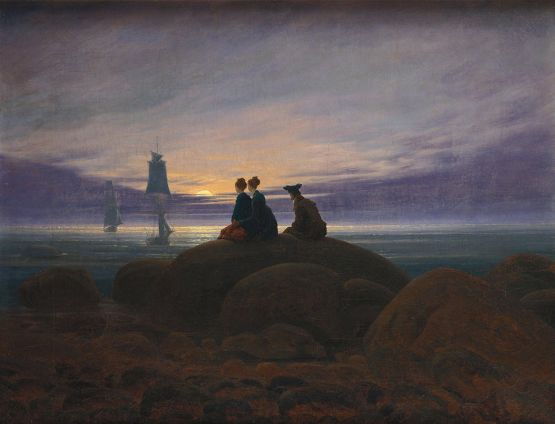 Moonrise by the Sea by Caspar David Friedrich — Oil Painting Reproduction