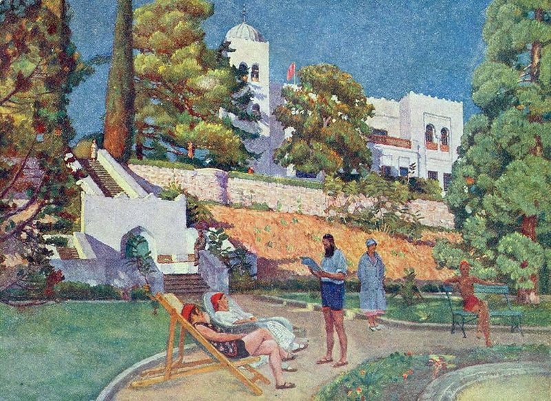 Dulber. Sanatorium 'Krasnye Zori' by Ilya Mashkov — Oil Painting Reproduction