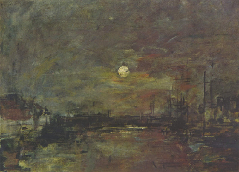 Dusk over the port of Le Havre by Eugene Boudin, Oil Painting Reproduction