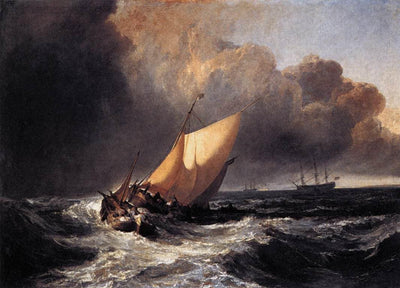 Dutch Boats in a Gale in dining room