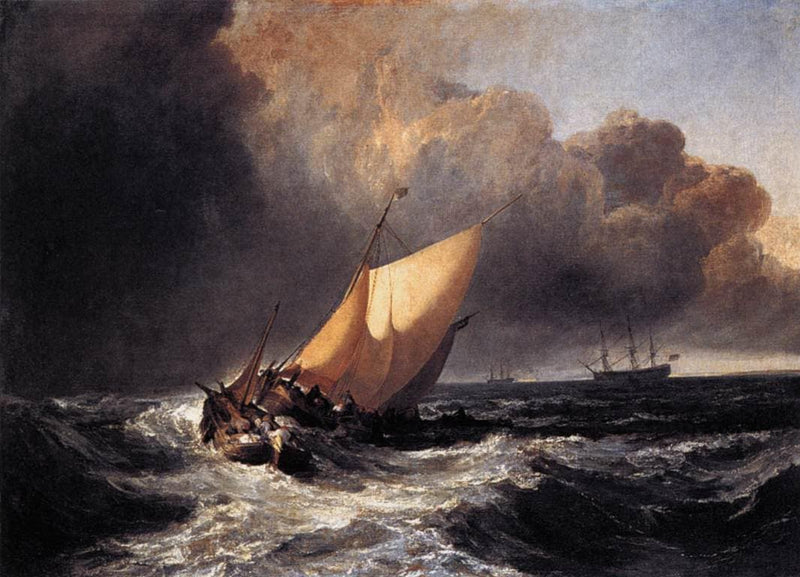 Dutch Boats in a Gale by J.M.W. Turner — Oil Painting Reproduction