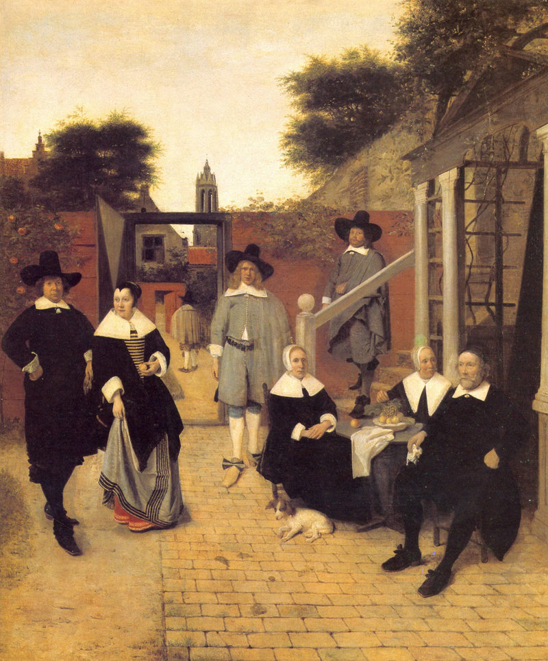 Dutch family by Pieter de Hooch — Oil Painting Reproduction