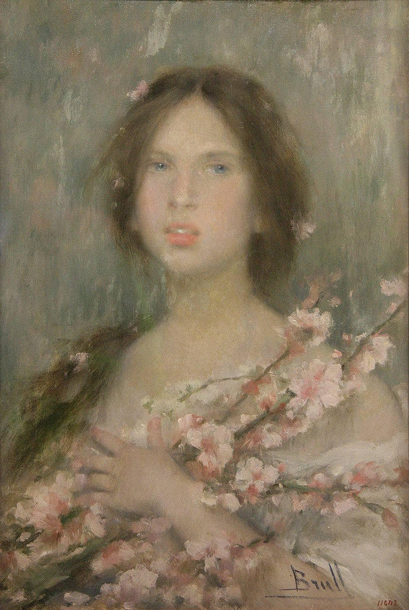 Early flowers by Joan Brull — Oil Painting Reproduction