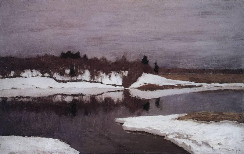 Early spring by Isaac Levitan — Oil Painting Reproduction