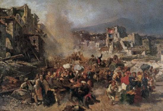 Earthquake in Torre del Greco by Michele Cammarano — Oil Painting Reproduction