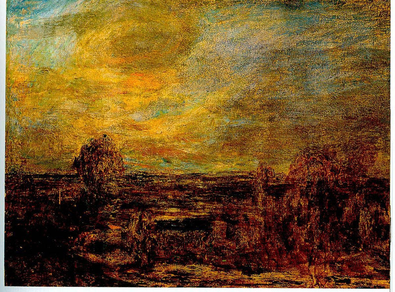 Plain when it gets dark by Giovanni Segantini — Oil Painting Reproduction