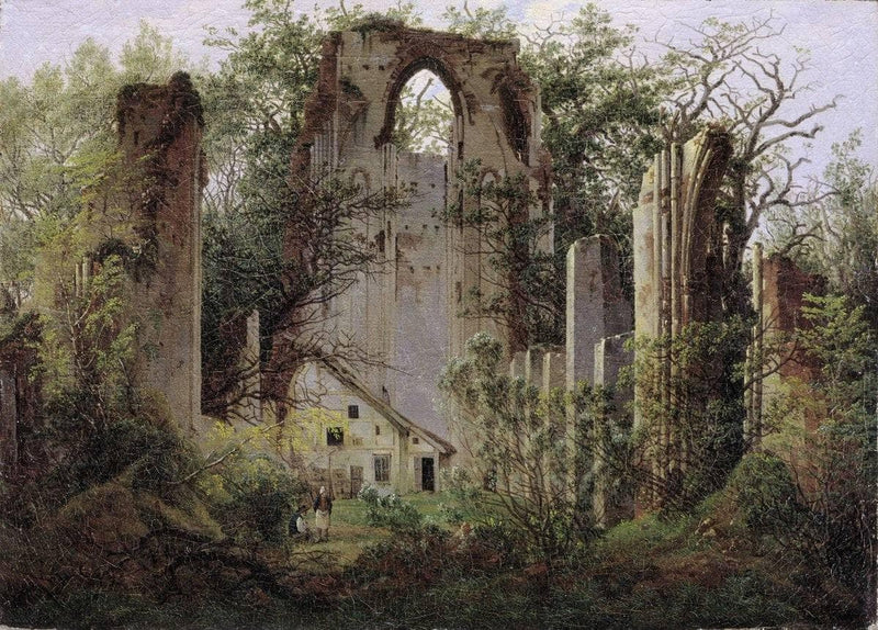 Ruined Monastery of Eldena near Greifswald by Caspar David Friedrich — Oil Painting Reproduction