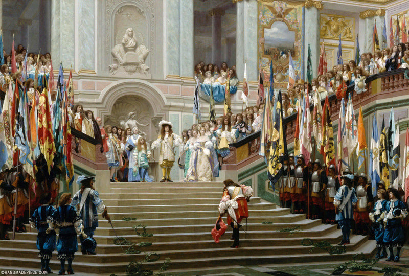 Reception of Le Grand Condé at Versailles by Jean-Leon Gerome — Oil Painting Reproduction