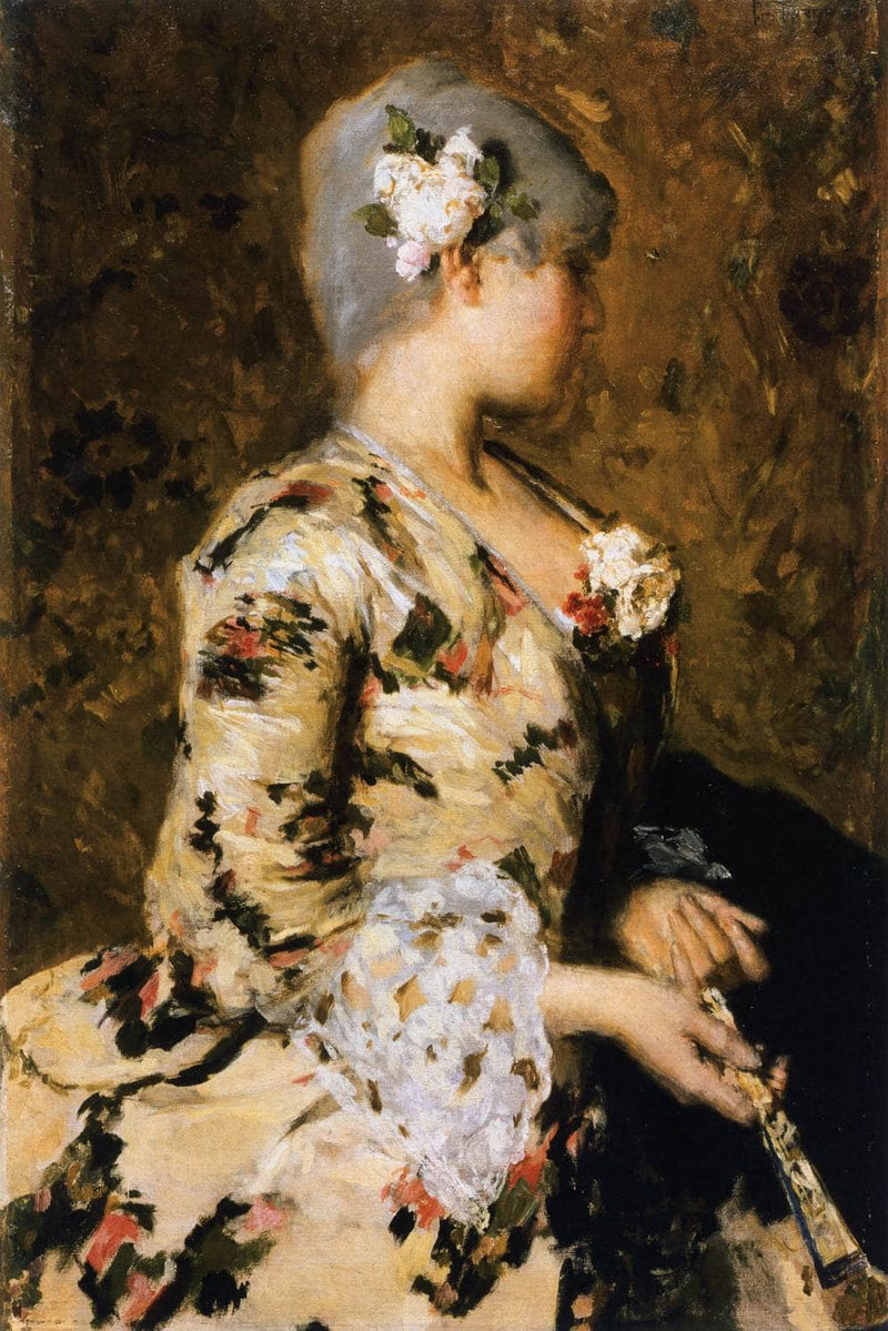 Eighteenth-Century Venetian Lady by Giacomo Favretto — Oil Painting Reproduction