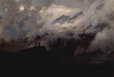 Elbrus in the clouds in dining room