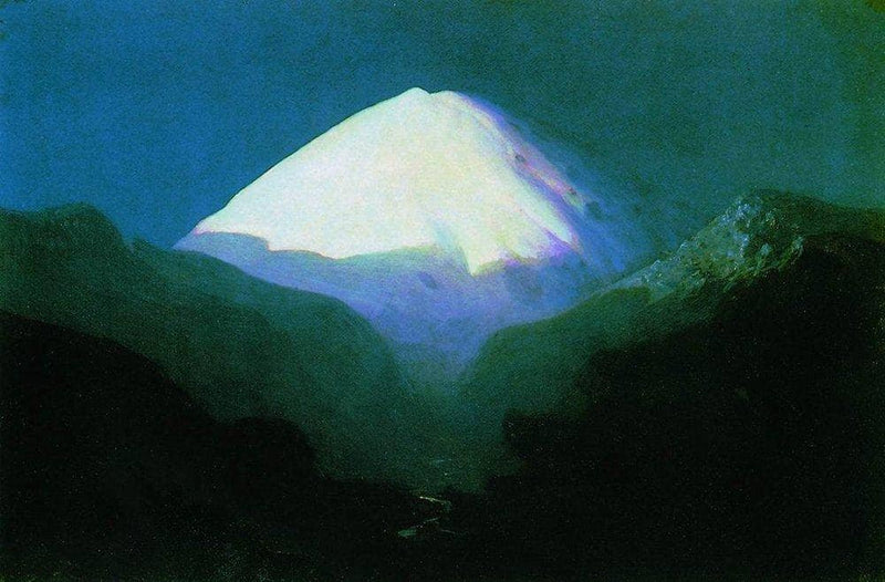 Elbrus. Moonlit Night by Arkhyp Kuindzhi — Oil Painting Reproduction