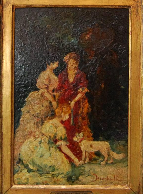 Elegant gathering by Adolphe Joseph Thomas Monticelli — Oil Painting Reproduction