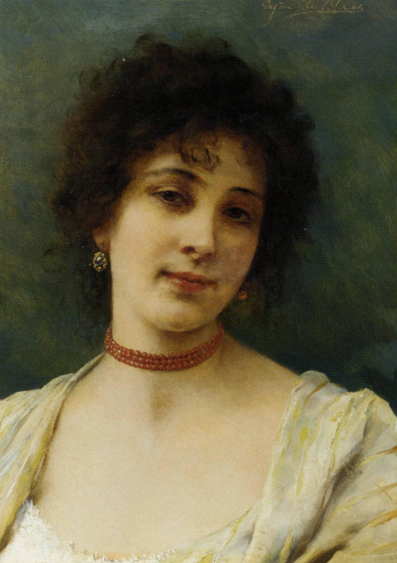 Elegant Lady by Eugene de Blaas — Oil Painting Reproduction