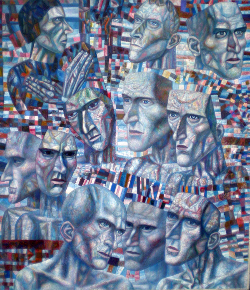 Eleven Heads by Pavel Filonov — Oil Painting Reproduction