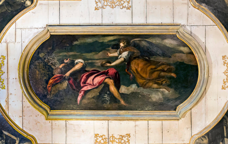 Elia nutrito dall'angelo by Palma il Giovane — Oil Painting Reproduction