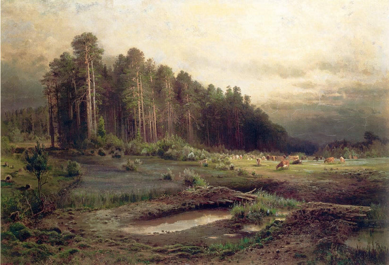 Elk Island in Sokolniki by Aleksey Savrasov — Oil Painting Reproduction