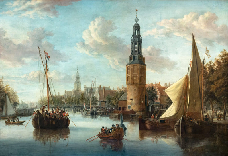 Embarkation of Soldiers near the Montelbaanstoren by Abraham Storck — Oil Painting Reproduction