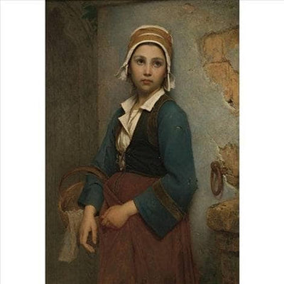 The lonely maid in kitchen