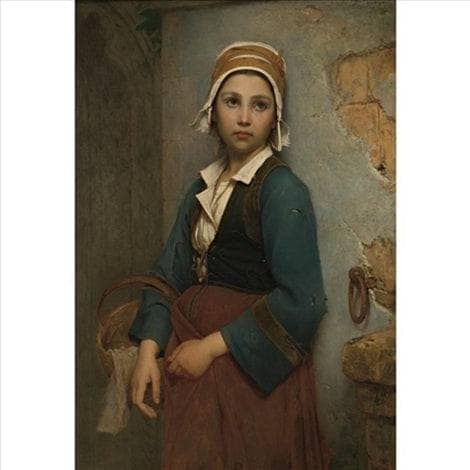 The lonely maid by Émile Auguste Hublin — Oil Painting Reproduction