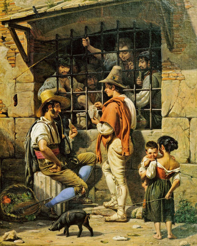 A Prison Scene in Rome in hallway