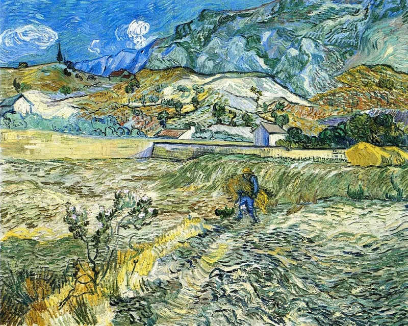 Enclosed Field with Peasant by Vincent van Gogh — Oil Painting Reproduction