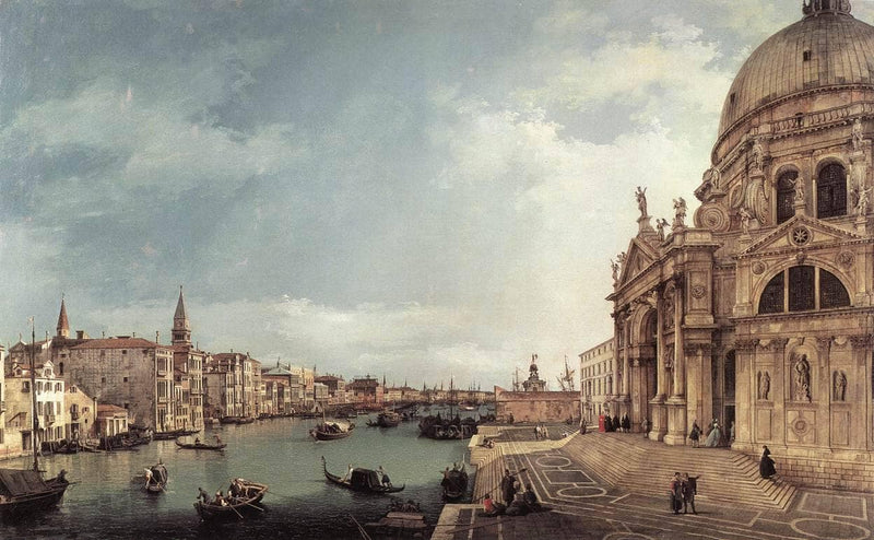 Entrance to the Grand Canal: Looking East by Canaletto — Oil Painting Reproduction