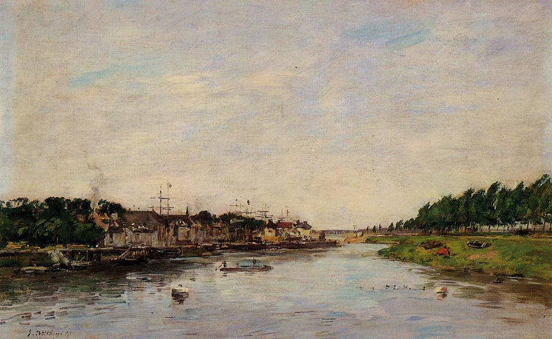 Entrance to the Port of Saint-Valery-sur-Somme by Eugene Boudin — Oil Painting Reproduction