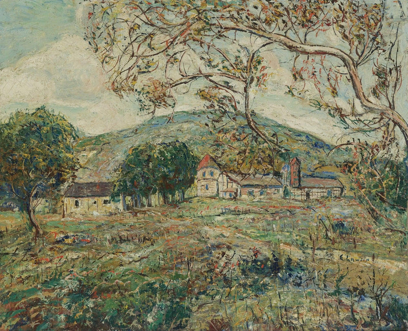 The Red Turret by Ernest Lawson — Oil Painting Reproduction