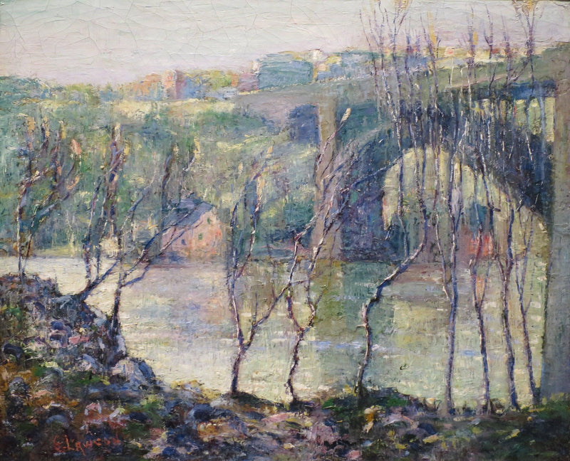 Washington Bridge, Harlem River by Ernest Lawson — Oil Painting Reproduction