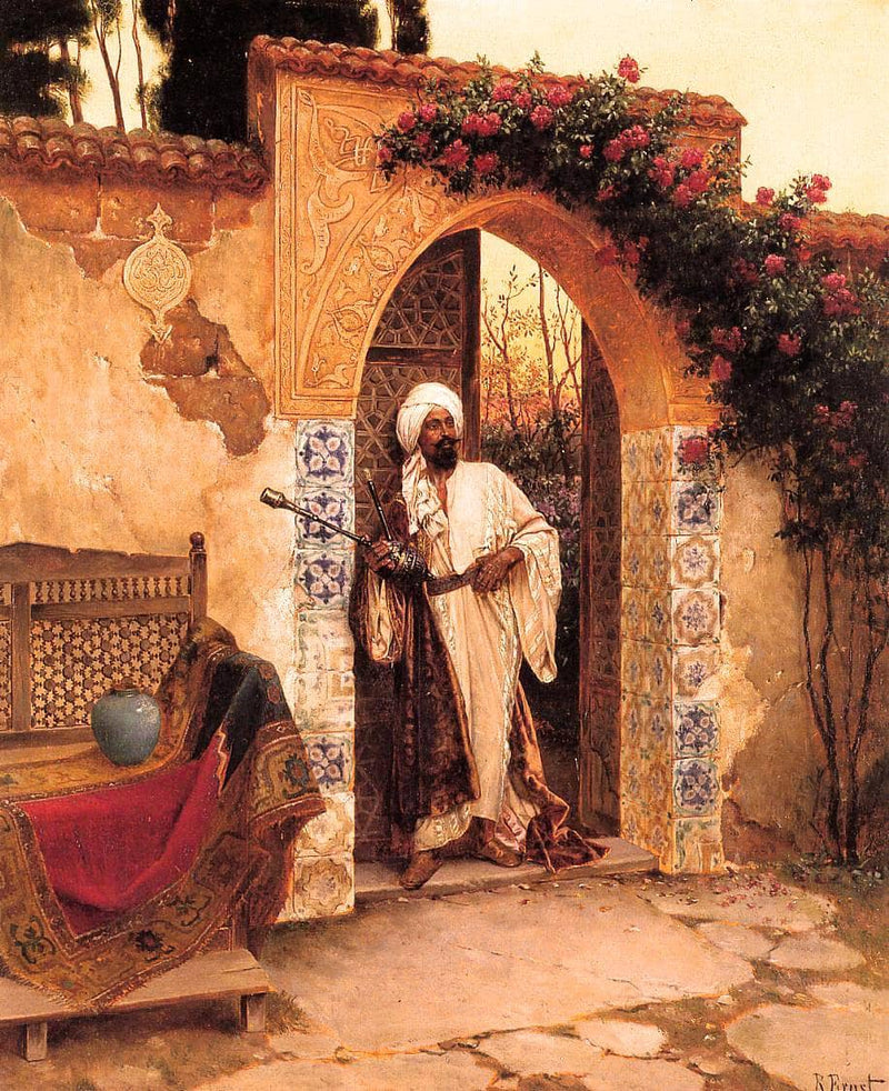 By the Entrance by Rudolf Ernst — Oil Painting Reproduction