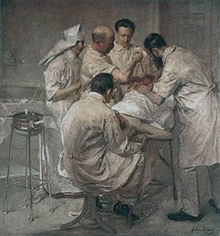 Ernst Wertheim at an operation by John Quincy Adams — Oil Painting Reproduction