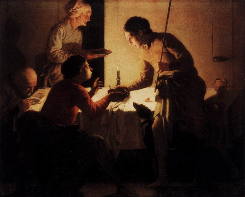 Esau Selling His Birthright by Hendrick Terbrugghen — Oil Painting Reproduction