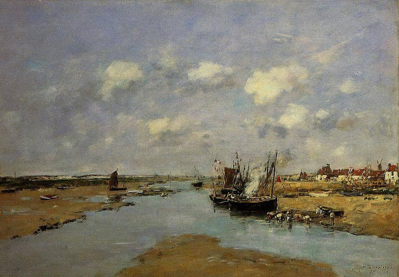 Etaples, La Canache, Low Tide by Eugene Boudin — Oil Painting Reproduction
