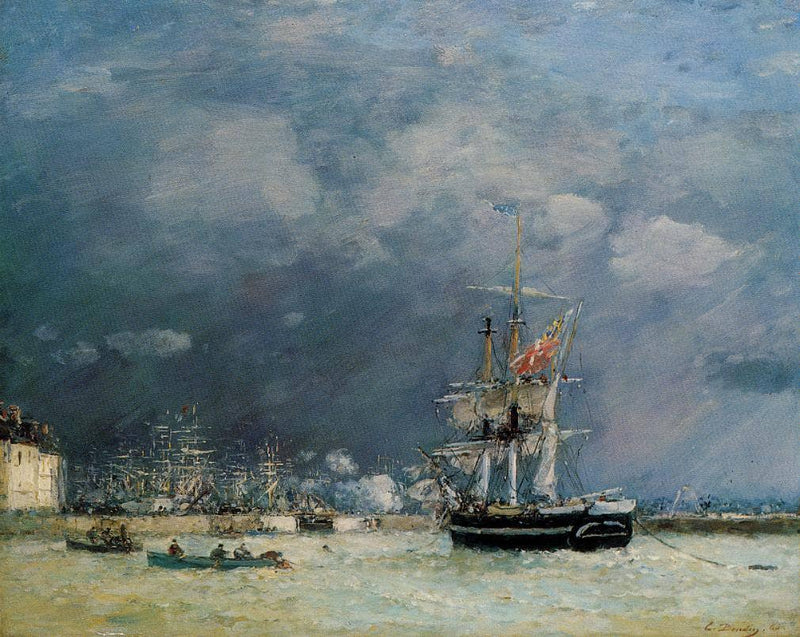 Evening, Le Havre by Eugene Boudin — Oil Painting Reproduction