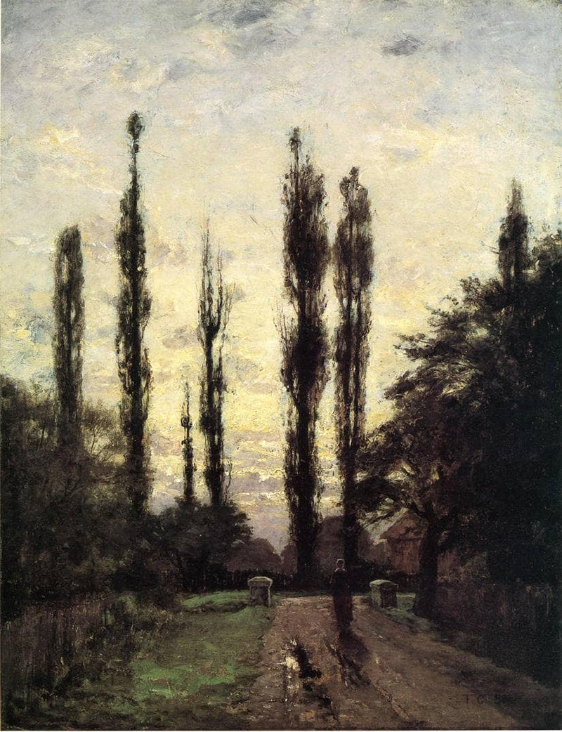 Evening, Poplars by T. C. Steele — Oil Painting Reproduction