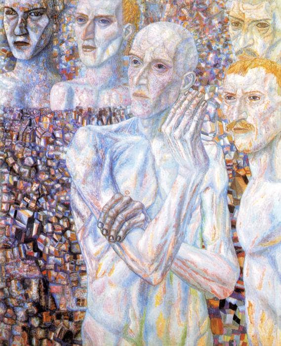 Faces by Pavel Filonov — Oil Painting Reproduction