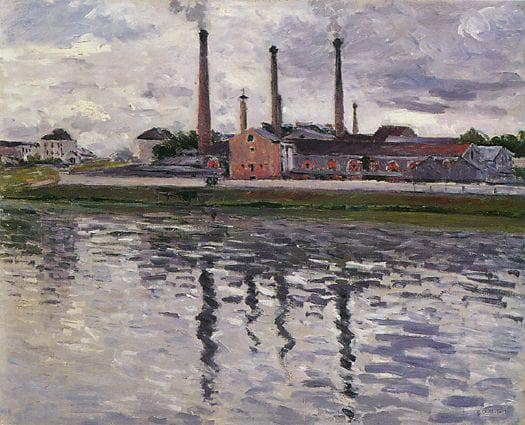 Factories at Argenteuil by Gustave Caillebotte — Oil Painting Reproduction
