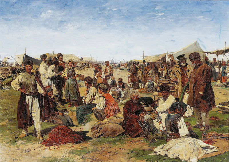 Fair in Ukraine by Vladimir Makovsky — Oil Painting Reproduction