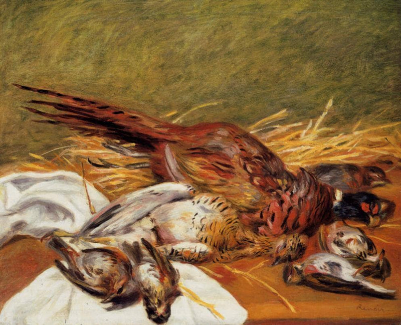 Faisans, Canapetiere et grives by Pierre-Auguste Renoir — Oil Painting Reproduction