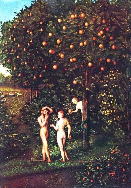 Fall of Man by Lucas Cranach the Elder — Oil Painting Reproduction