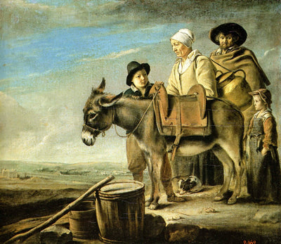 Family of milk seller in bedroom
