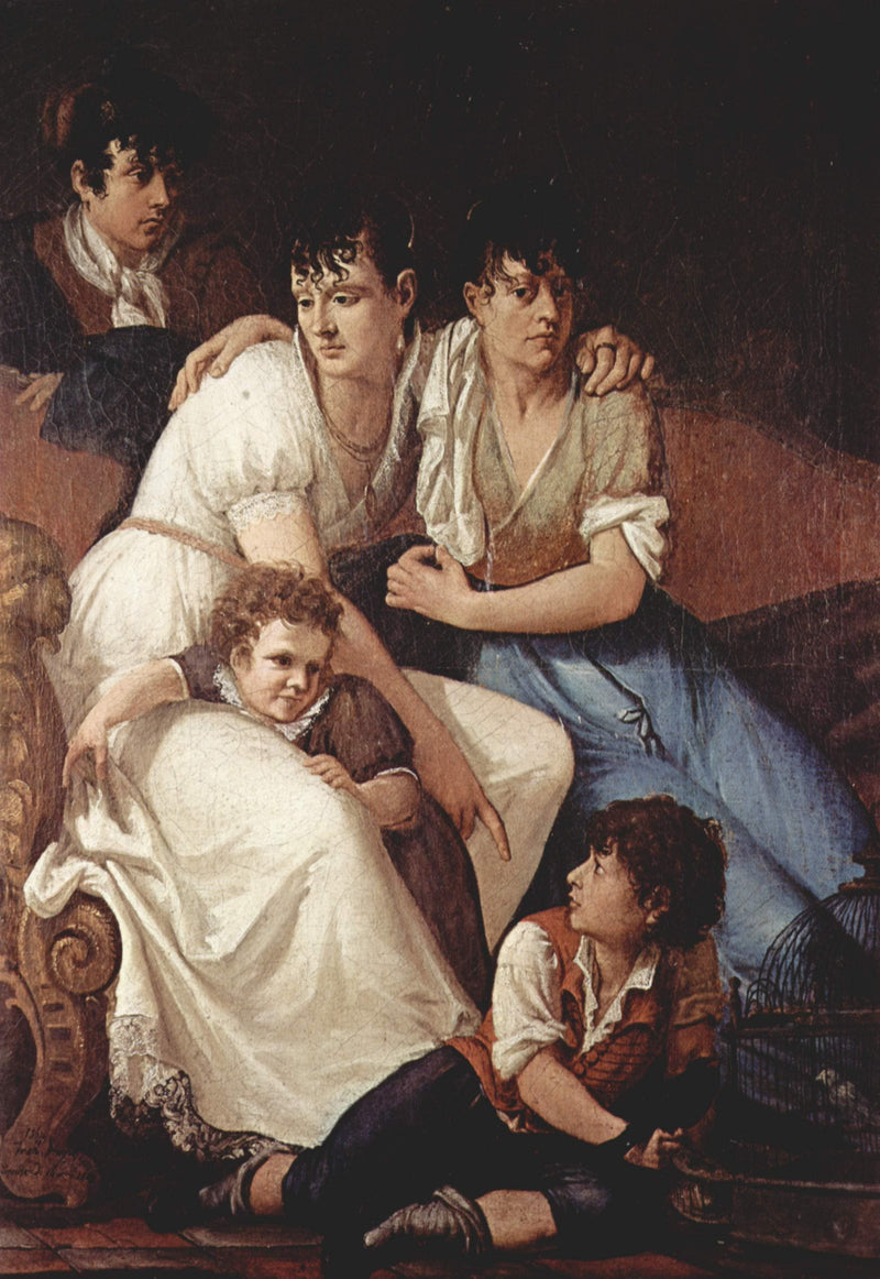 Family portrait by Francesco Hayez — Oil Painting Reproduction