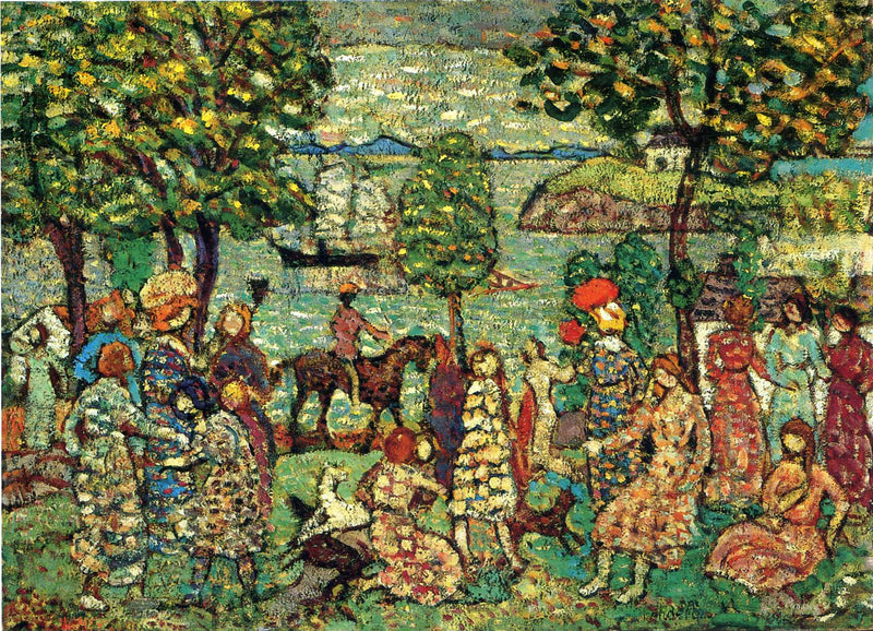 Fantasy (also known as Landscape with Figures) by Maurice Prendergast — Oil Painting Reproduction