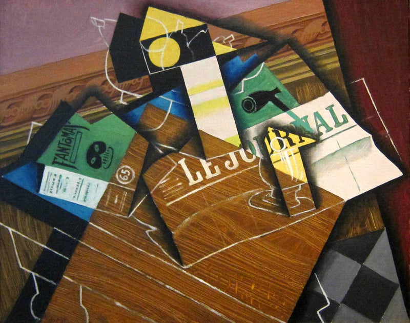Fantomas (Pipe and Newspaper) by Juan Gris — Oil Painting Reproduction