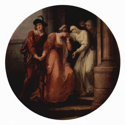 Farewell of Abelard and Héloise in entryway