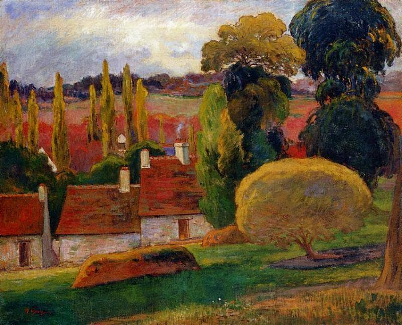 Farm in Brittany by Paul Gauguin — Oil Painting Reproduction