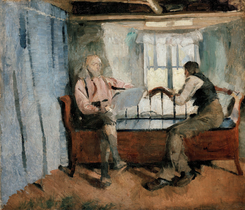 Farm Interior, Knabberud in Bærumm by Harriet Backer — Oil Painting Reproduction