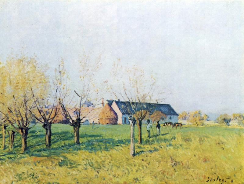 Farm to Höllenkaff by Alfred Sisley — Oil Painting Reproduction